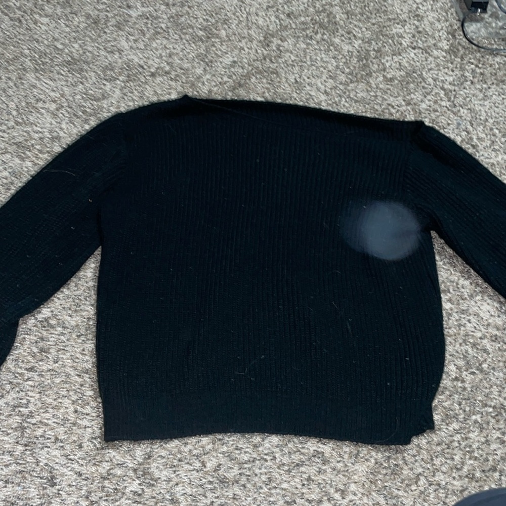 Black off the shoulder sweater